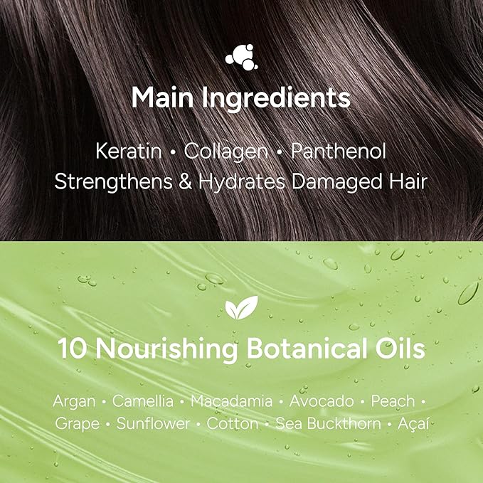 2-in-1 Korean Hair Perfume Oil & Serum with Morrocan Argan Oil & 12 Amino Acids for Dry, Damaged, Glass Hair Shine & Frizz-Control – Paraben & Alcohol-Free – Peach Floral Musk – 100ml / 3.38 fl oz