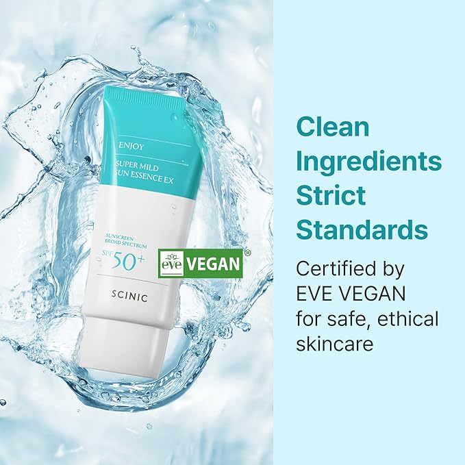 SCINIC Enjoy Super Mild Sun Essence EX 1.69 fl oz(50ml) SPF 50+ | Lightweight, Fast-Absorbing, Hydrating Sunscreen | Korean Skincare