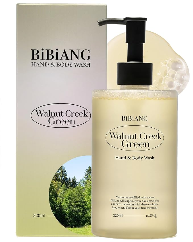 Walnut Creek Green Body Wash - Korean Body Care for Cleansing & Moisturizing - Hydrating Body Care Formula with Forest Bergamot Scent, Honey Propolis & Chamomile - 10.82 fl.oz