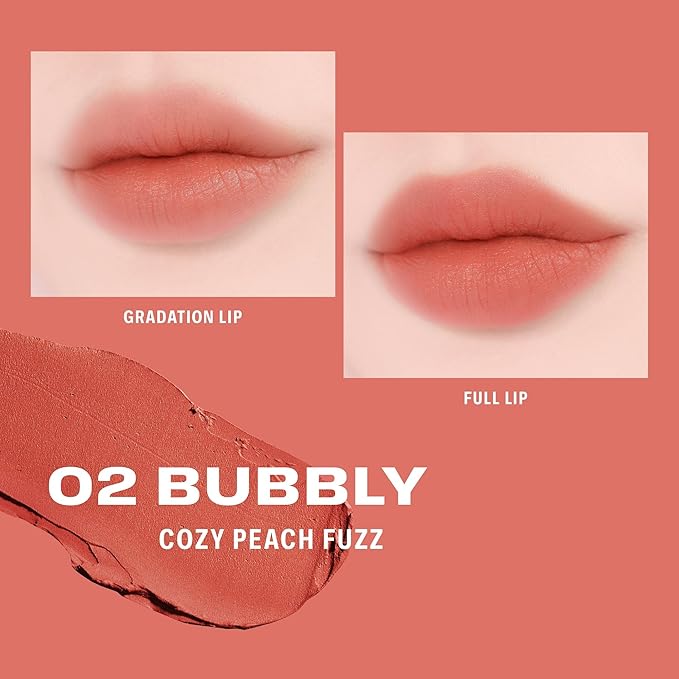 BRAYE LIPSLEEK BLUR | Blush for Cheeks & Lips, Korean Makeup Blush, Cool Lip and Cheek Balm, Vegan Cream, Lightweight w/Blendable & Buildable Makeup, Natural Look 02 BUBBLY 0.08oz