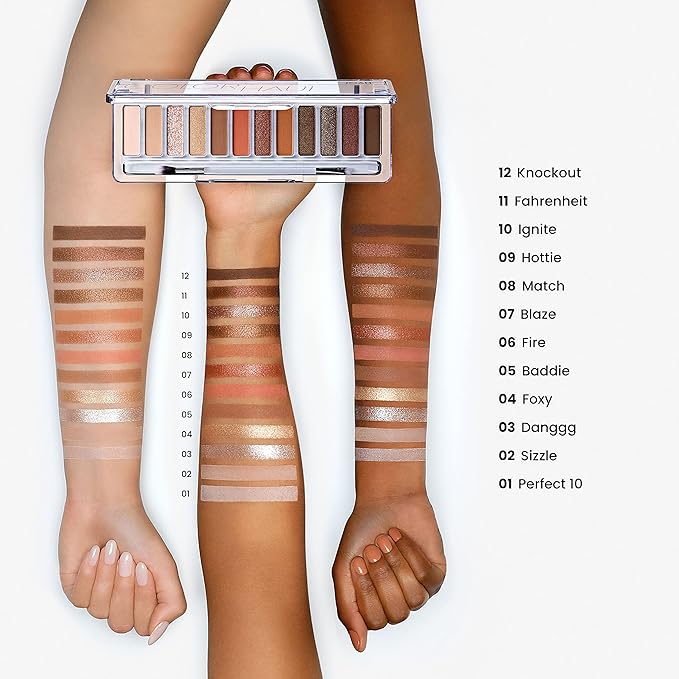 JOAH Color Haul Eyeshadow Palette, Travel Size Eye Makeup Kit, Matte & Shimmer Eyeshadow, Korean Makeup, 12 Highly Pigmented, Super Bendable Soft & Deep Colors, Includes Brush, Smokeshow