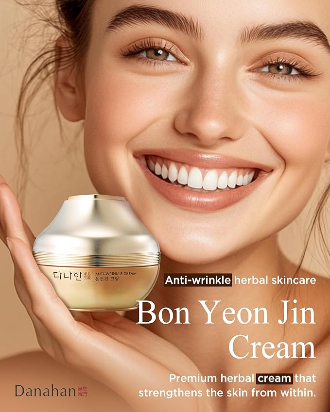 Bon Yeon Jin Korean Red Ginseng Face Cream Duo Set - Intensive Anti-Aging Moisturizer with Ceramide Squalane for Deep Wrinkle and Fine Lines Improvement Firming Nourishing, 1.69 oz. + 1.69 oz.