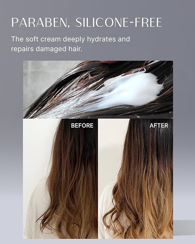 Dancing Earth Hair Treatment – Korean Vegan, Paraben-Free Hair Conditioner for Strengthening and Revitalizing Damaged Hair with Protein & Argan Oil - Floral Woody Fragrance, 10.1 oz.