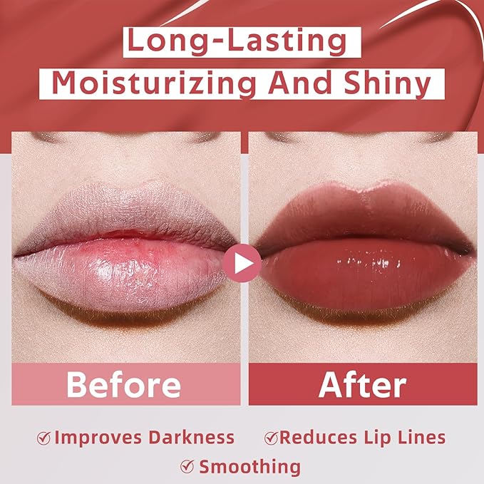 bayfree Hydrating Tinted Lip Oil, Korean Lip Gloss with High Shine & Pigmented Color, Lightweight Non-Sticky Formula for Dry Lips, Vitamin E Enriched for All-Day Moisturizing, Vegan & Cruelty-Free