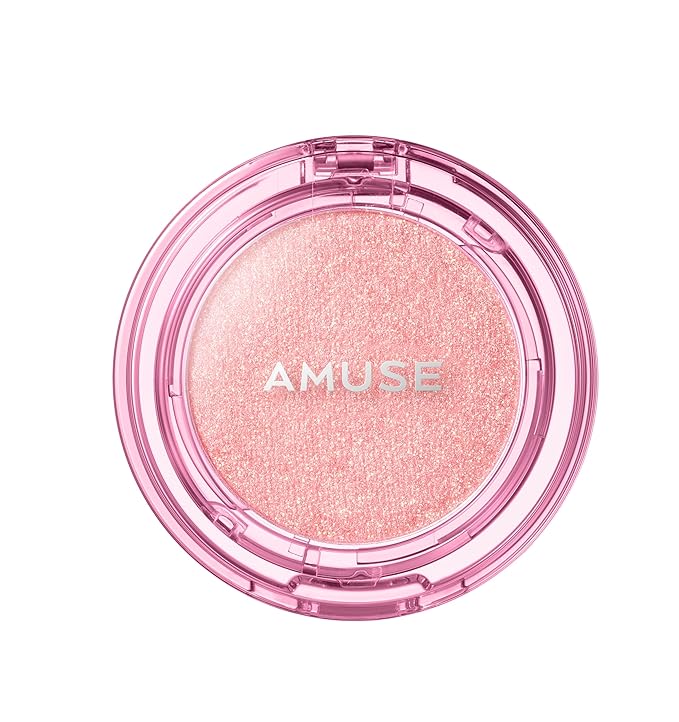 Amuse SEOUL Face Diamond Pink Diamond Highlighter | High Glossy Face Illuminator Powder, Korean Beauty Highlighter Makeup, Shimmer Glow Rose & Gold Glow Illuminator, Cruelty-Free & Vegan (4.7g)