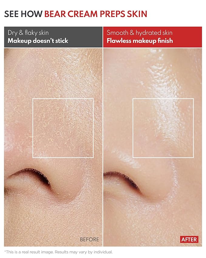 Bare Cream Korean Face Moisturizer by Top Makeup Artists - Ceramide Hyaluronic Acid Daily K-Beauty Skincare - 100Hr Hydration Barrier Repair Makeup Primer for Sensitive Dry Skin, 2.82 oz.