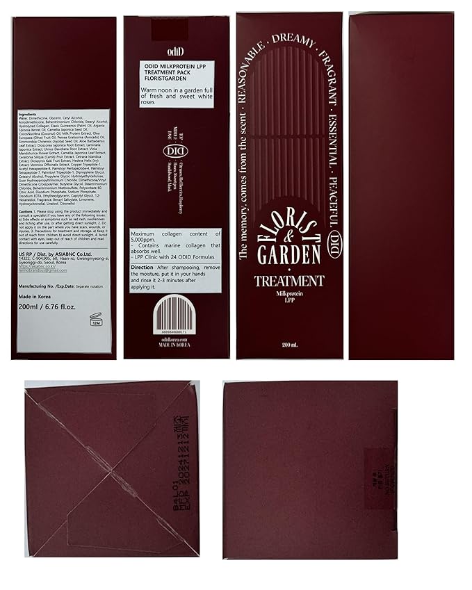 Milk Protein LPP Hair Treatment Mask - Korean Intensive Collagen Deep Conditioner for for Dry Damaged Hair - Protein-Rich Nourishment - Refreshing & Sweet Floral Scent, 6.76oz.