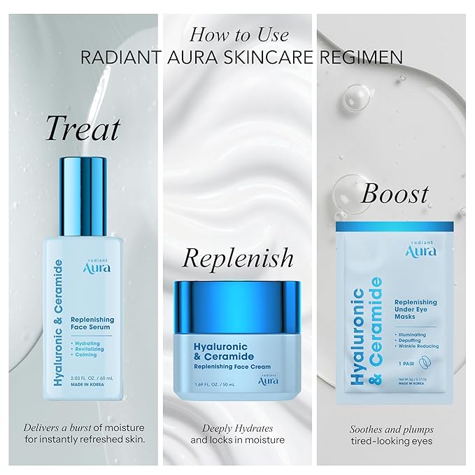 Hyaluronic Acid & Ceramide Face Moisturizer – Dermatologist Tested, Anti Aging, Korean Skin Care – Hydrating Face Cream, Softens Wrinkles, Non Greasy Feel – Vegan, Clean – 1.69 Fl. Oz