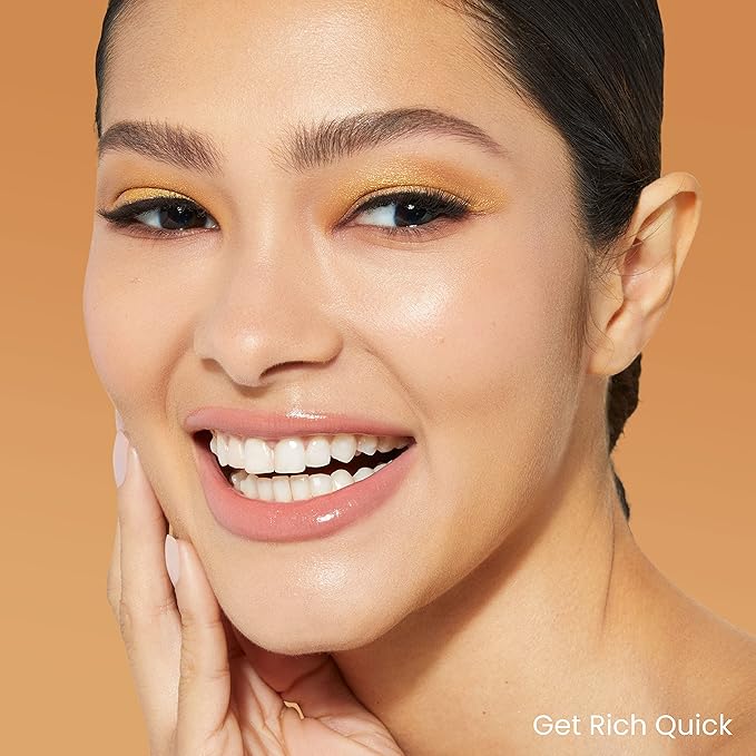 JOAH Color Haul Eyeshadow Palette, Travel Size Eye Makeup Kit, Matte & Shimmer Eyeshadow, Korean Makeup, 12 Highly Pigmented, Super Bendable Gold & Bronze Colors, Includes Brush, Get Rich Quick