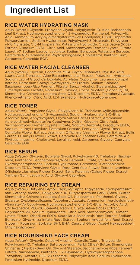 Skin Care Set,Glass Skincare for Women Teens w/ Korean Rice Extract,Hydrate Glow Repair Anti-Aging Facial Routine Kit Gift Set for Women Teen Girl Unique Mothers Birthday Christmas Gifts Secret Santa