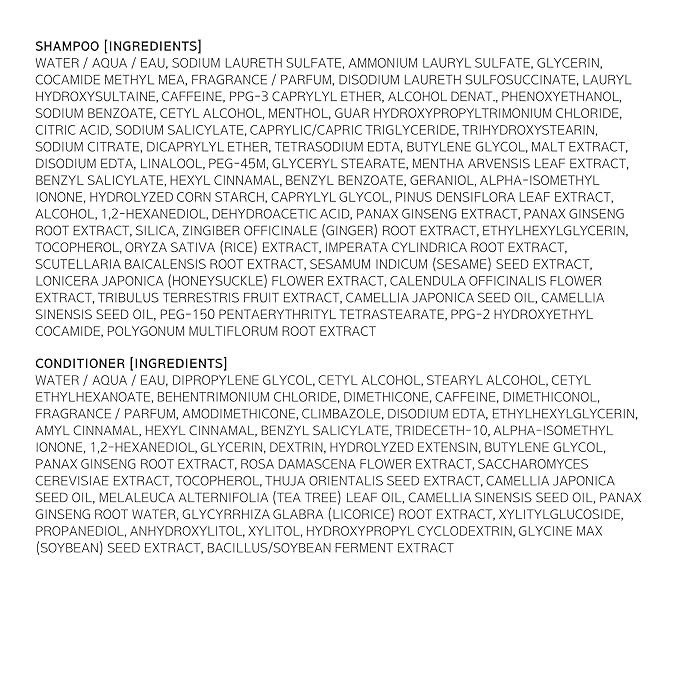 RYO Hair Strength Expert Care Shampoo for Oily Scalp with Strengthen & Volume Conditioner | Korean Ginseng Haircare Set for Fine or Oily Hair | Strengthening & Volumizing | Holiday Gift