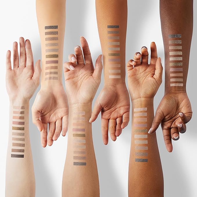 Erinde 10 Colors Eyeshadow Palette Makeup - Matte Shimmer Glitter Gold Brown Eye Shadow Korean Makeup, Ultra-Blendable, High Pigmented, Natural-Looking, Neutral Eyeshadow Palette with Brush, Sunset